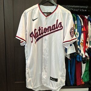 Men's Washington Nationals Nike White Alternate Authentic Team Jersey